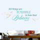 All Things Are Possible To Him Wall Decal