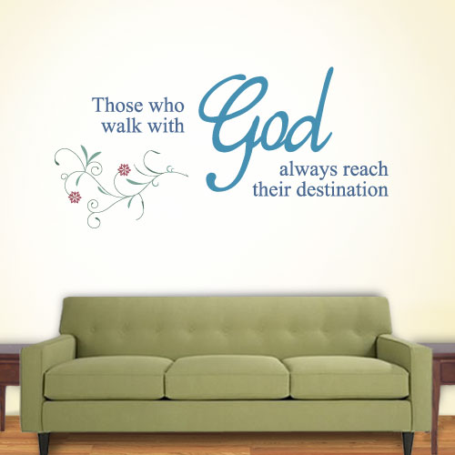 View ProductThose Who Walk With God Always Reach Their Destination Wall Decal