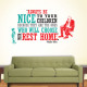 Nice Children Rest Home Wall Decal
