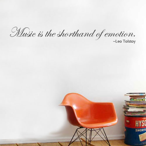 View Product Music Is The Shorthand Wall Decal
