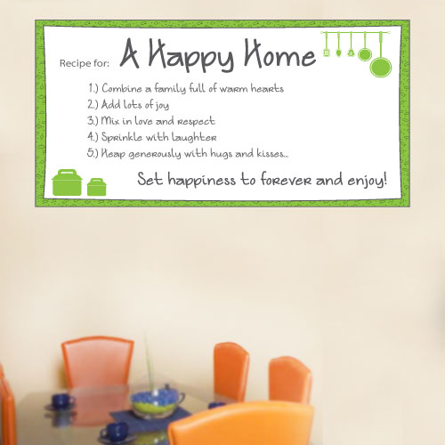 View Product Recipe For A Happy Wall Decal