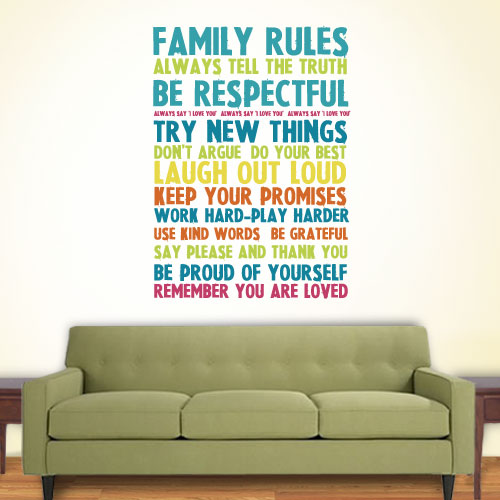 View ProductFamily Rules Design Wall Decal