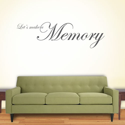 View Product Lets Make A Memory Wall Decal