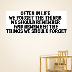 Often In Life Wall Decal