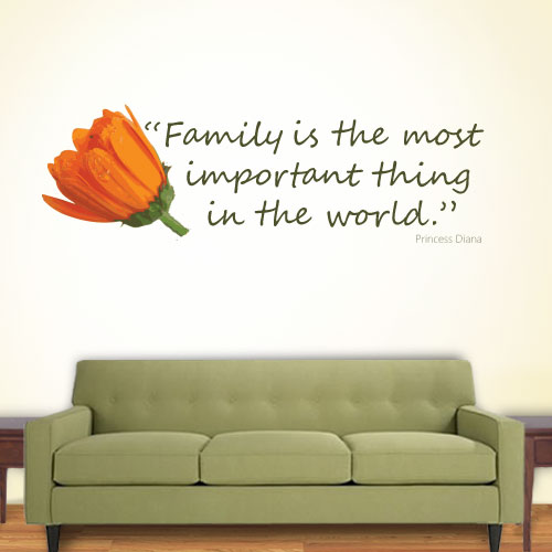 View Product Family Is Most Important Wall Decal