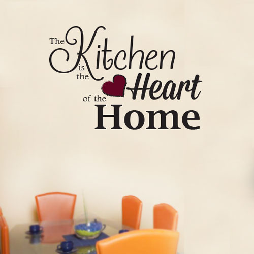 View Product The Kitchen Is The Heart Wall Decal