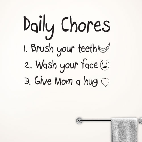 View ProductDaily Chores Sign Wall Decal