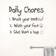 Daily Chores Sign Wall Decal
