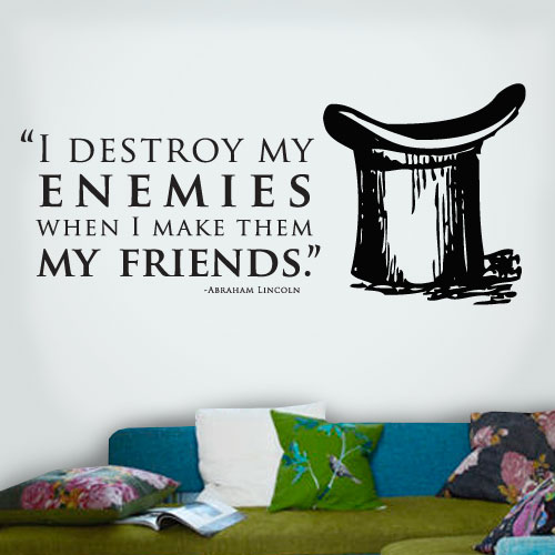 View ProductEnemies Make Friends Wall Decal