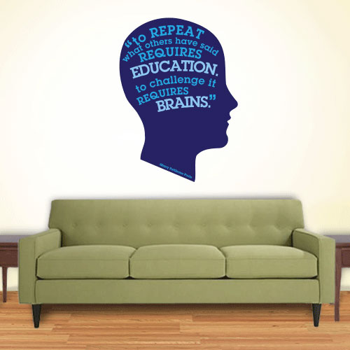 View ProductEducation Requires Brains Wall Decal