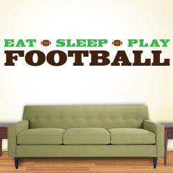 Eat Sleep Play Football Wall Decal