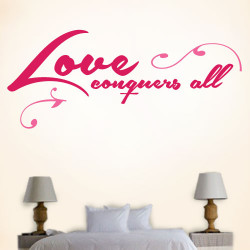 Love Conquers All Wall Decal