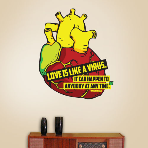 View Product Love Virus Wall Decal