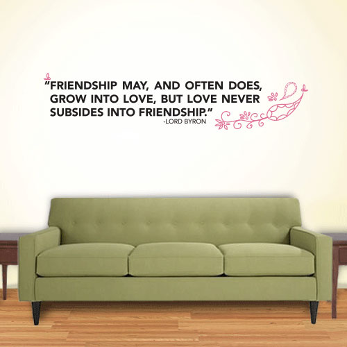 View ProductFriendship Love Subsides Wall Decal