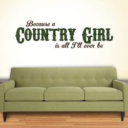 Because A Country Wall Decal