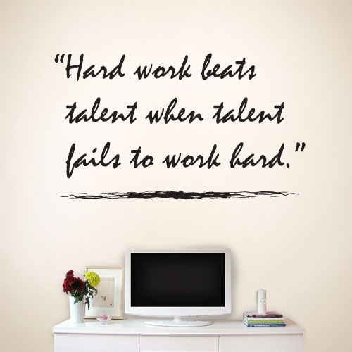 View ProductHard Work Beats Wall Decal