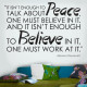 Peace Believe Wall Decal