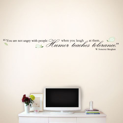 Humor Teaches Tolerance Wall Decal