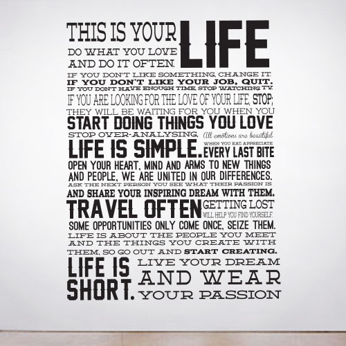 View ProductThis is your Life Wall Decal