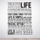 This is your Life Wall Decal