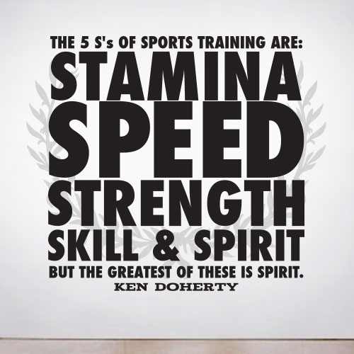 View Product The Five Ss of Sports Training Wall Decal