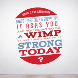 Running is a Question Wall Decal