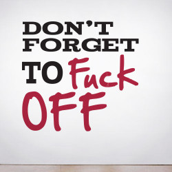 Don't Forget... Wall Decal