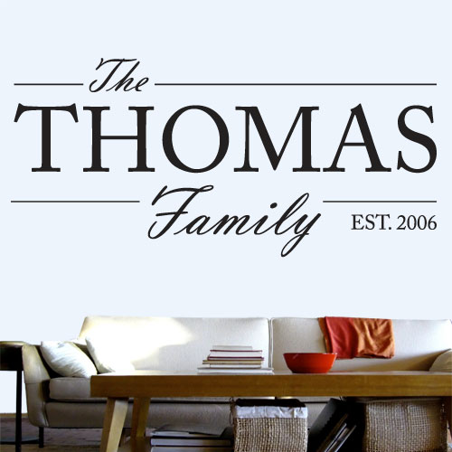 View ProductCustomizable Family Name Wall Decal