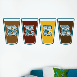 Beer Glasses Wall Decal