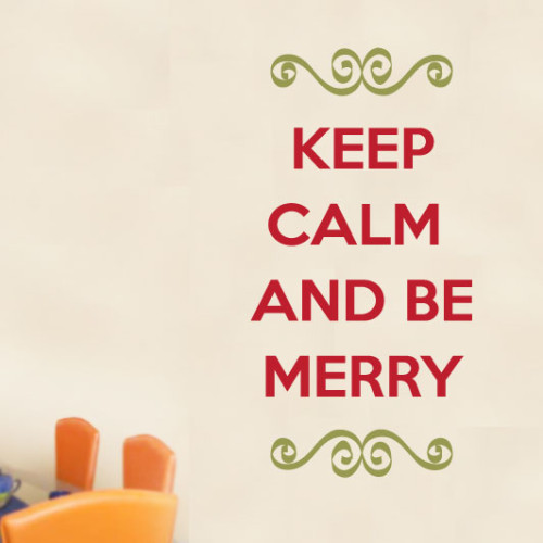 View ProductKeep Calm And Be Merry Wall Decal