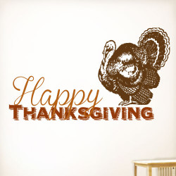 Happy Thanksgiving Wall Decal