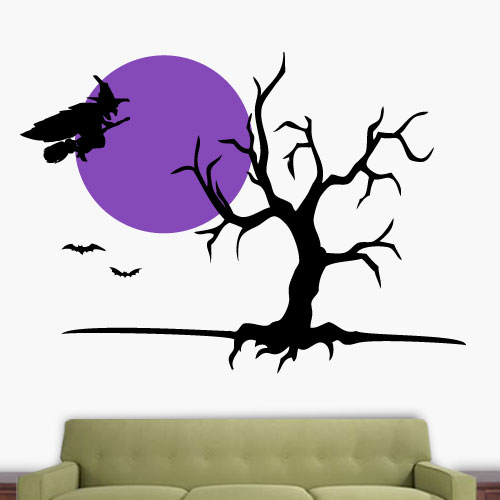 View ProductWitch Tree Wall Decal