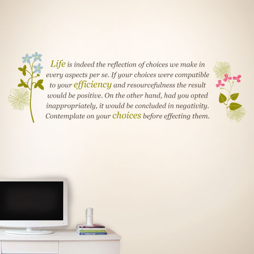 View Product Life Is Indeed The Reflection Wall Decal