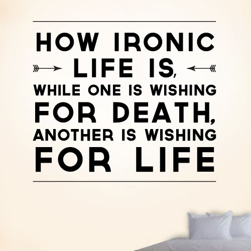View ProductHow ironic life is Wall Decal