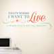 Where I Want To Life Wall Decal