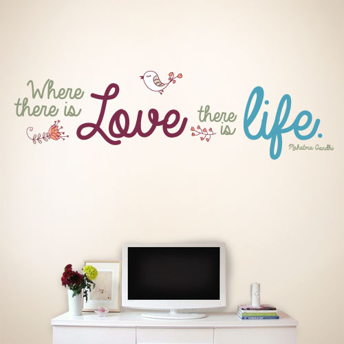 View Product Where There Is Love There Is Love Wall Decal