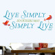 Live Simply Wall Decal