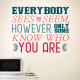 Everybody sees how you seem Wall Decal