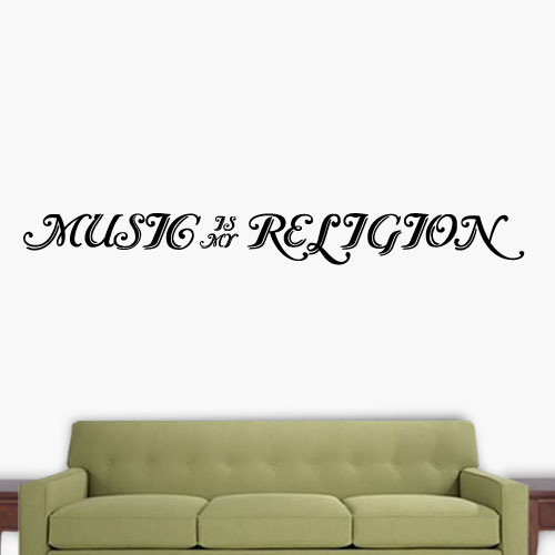 View ProductMusic Is My Religion Wall Decal