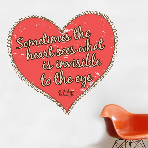 View ProductHeart Sees What Is Invisible Wall Decal