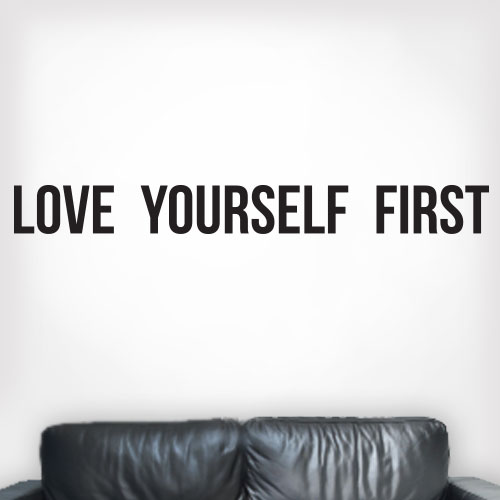 View Product Love Yourself First Wall Decal