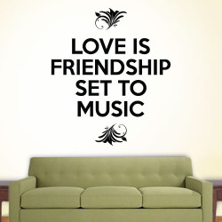 Love Is Friendship Set To Music Wall Decal