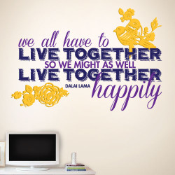 Live Together Happily Wall Decal