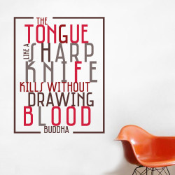 Tongue Like A Sharp Knife Wall Decal