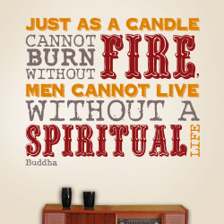 Candle Cannot Burn Without Fire Wall Decal