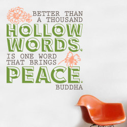 Hollow Words Wall Decal
