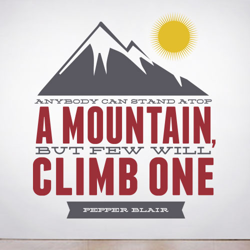 View Product Climb a Mountain Wall Decal