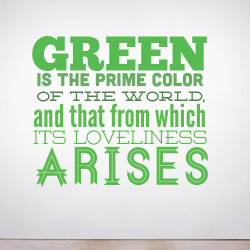 Green is the Primary Color Wall Decal